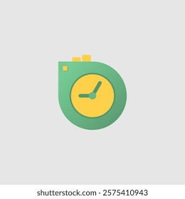 Modern clock app icon vector design digital and analog watch concept minimal and elegant look