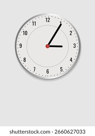 Relógio moderno cor escura realista para decoração