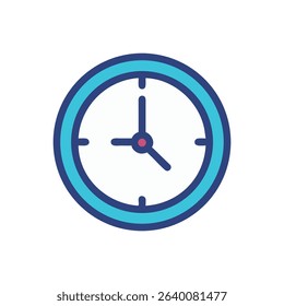 Modern clock face illustration showing time passing slowly