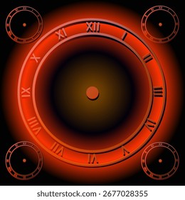 Moderna esfera del reloj, conjunto de esfera de reloj creativo, estilos modernos coloridos y minimalistas