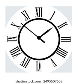 Vector de diseño, estilo plano de moda aislado en el fondo. Símbolo de página de ícono de reloj para su diseño de Sitio web Logo de reloj, Ilustración vectorial de reloj, ícono de tiempo sobre fondo blanco