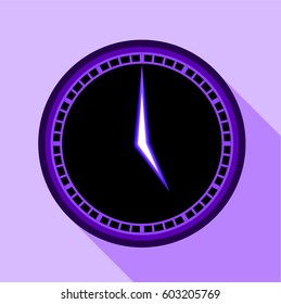 Modern clock icon. Flat illustration of modern clock vector icon for web