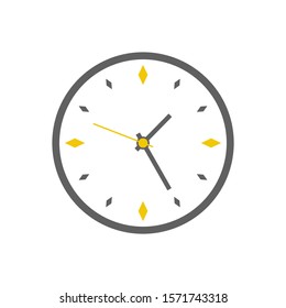 modern clock icon isolated on white background