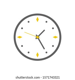 modern clock icon isolated on white background
