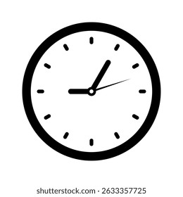 Modern Clock Icon for Scheduling, Reminders, and Time Tracking. Vector Illustration
