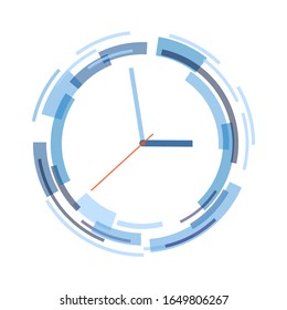 Icono de reloj moderno. Ilustración vectorial. Aislado.