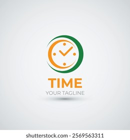 Modern Clock Logo Design Template