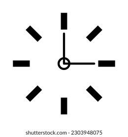 Modern clock logo. Time icon. Vector.
