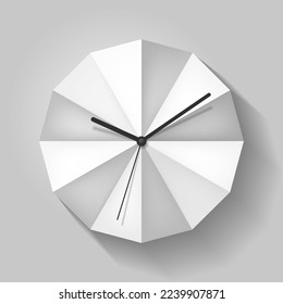 Modern clock. Timer on gray background. Abstract watch. Vector design element for you project