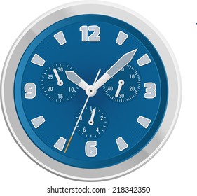 Modern clock. Vector illustration.