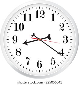 Modern clock. Vector illustration.