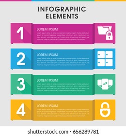Modern close infographic template. infographic design with close icons includes luggage storage, diaper. can be used for presentation, diagram, annual report, web design.
