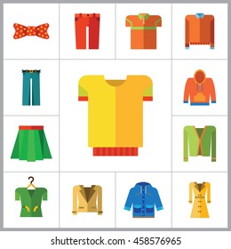 Modern Clothes Icon Set