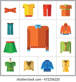 Modern Clothes Icon Set