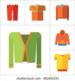 Modern Clothes Icon Set