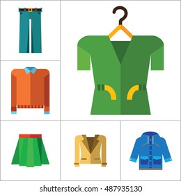 Modern Clothes Icon Set