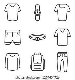 Modern Clothes Icons Pattern Set