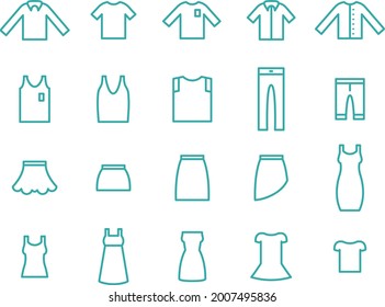 Modern clothes, illustration, vector on a white background.