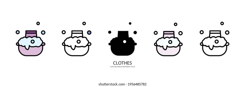 modern clothes vector type icon
