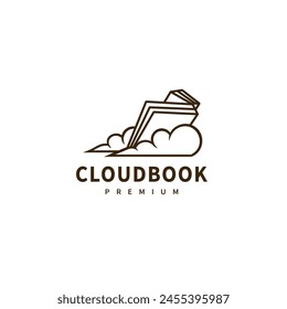 modern Cloud book logo design 5