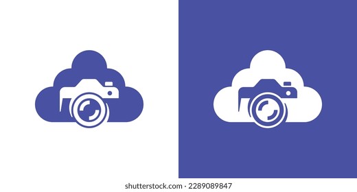 modern cloud camera photography logo