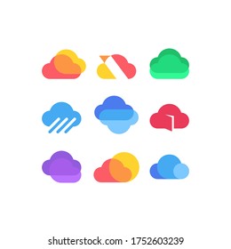 moderner Cloud bunter Logo-Design, Vektorgrafik