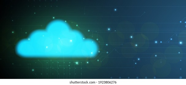modern cloud computer technology. Integrated digital web concept background. Data exchange