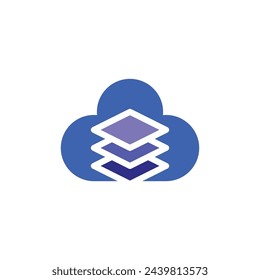 modern cloud data storage logo