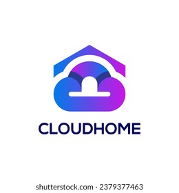 Modern cloud home company logo design