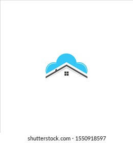 Modern cloud home vector icon logo design.