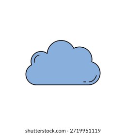 Modernes Cloud-Illustrationssymbol für Online-Speicher, Datenverarbeitung, Datenzugriff, Backup und Konnektivität