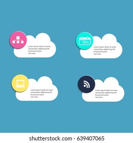 Modern Cloud Infographic Cloud With Icons. Vector. 