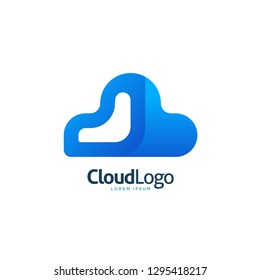 modern cloud logo, cloud chat logo, vector, eps 10