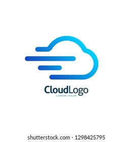 modern cloud logo, cloud chat logo, vector, eps 10