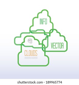 Modern cloud origami style options banner. Vector illustration. can be used for workflow layout, diagram, number options, step up options, web design, infographics.
