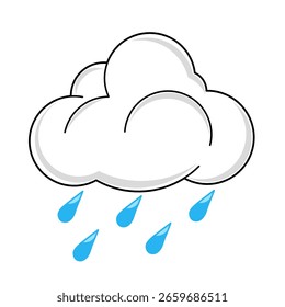 Icono negro de lluvia moderna, ícono de lluvia dura, ícono de nube de lluvia con Vector de diseño plano. Signo de icono de nube de lluvia.