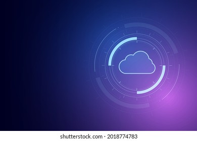 Moderne Cloud-Technologie - futuristisch, Online-Speicherung, Arbeit von zu Hause