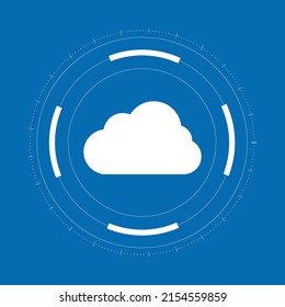 Modern cloud technology futuristic, online storage, work from home