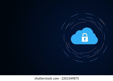 Modern cloud technology futuristic, online storage, work from home