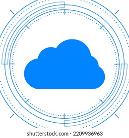 Tecnología moderna en la nube futurista, almacenamiento en línea, trabajo desde casa