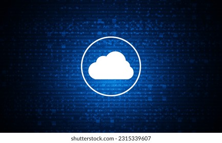 Modern cloud technology futuristic, online storage, work from home