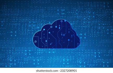 Modern cloud technology futuristic, online storage, work from home