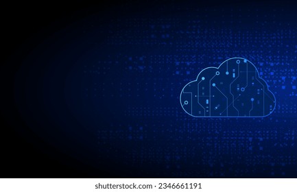Modern cloud technology futuristic, online storage, work from home