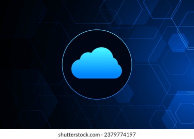 Tecnología moderna en la nube futurista, almacenamiento en línea, trabajo desde casa