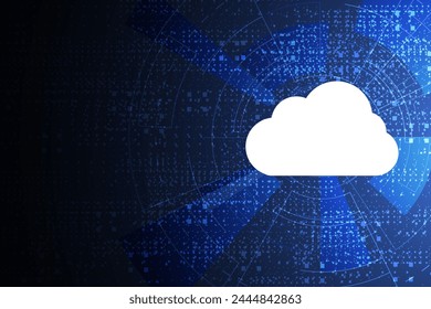Tecnología de nube moderna futurista, almacenamiento en línea, trabajo desde casa	
