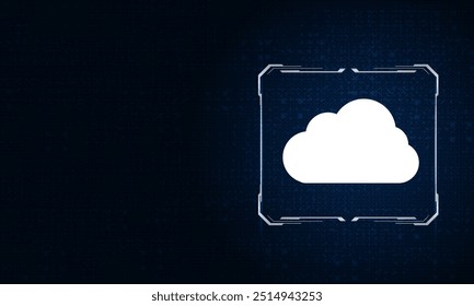 Modern cloud technology futuristic, online storage, work from home	
