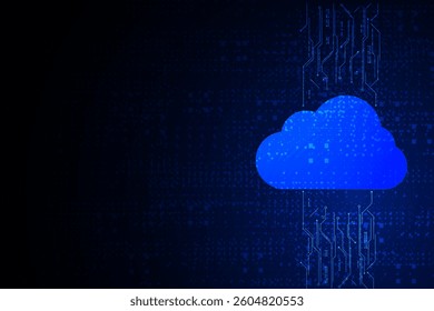 Modern cloud technology futuristic, online storage, work from home	
