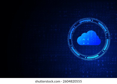 Modern cloud technology futuristic, online storage, work from home	
