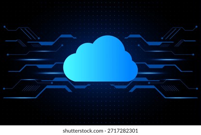 Moderne Cloud-Technologie futuristisch, Online-Speicher, Arbeit von zu Hause aus	

