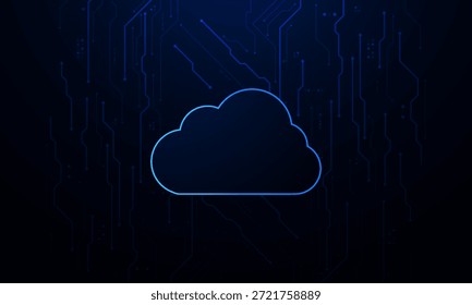 Moderne Cloud-Technologie futuristisch, Online-Speicher, Arbeit von zu Hause aus	
